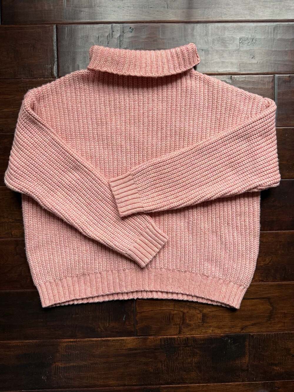 By Together Sedona Pullover Pink Ribbed Turtleneck Sweater Size S